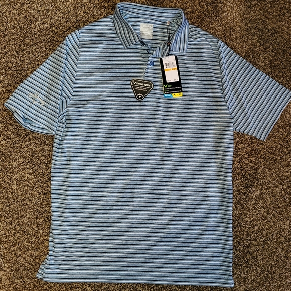 Callaway Swing Tech Polo Shirt Stripped Small New - Picture 1 of 7